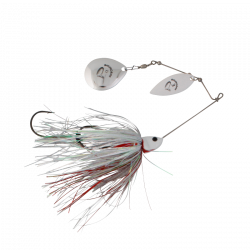 SAVAGE GEAR Spinnerbait Lure DA'BUSH 18cm/42g - White Silver Holo Flame